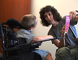 Picture of teacher and child