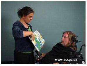 person using accpc board
